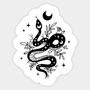 Floral Snake Sticker